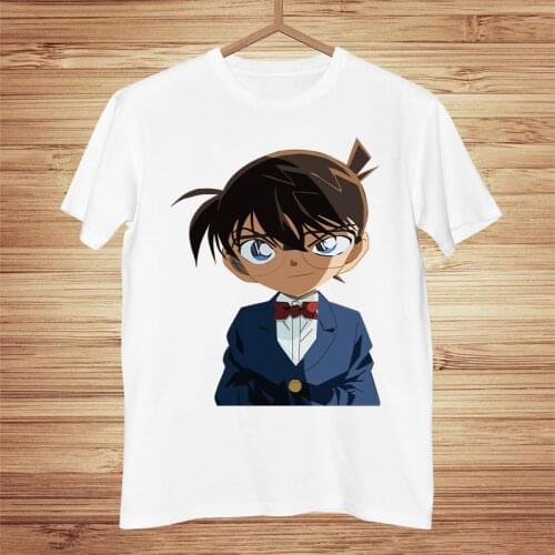 Detective Conan Shirt Kogoro Mouri T-shirt Shinichi Kudo 100% Cotton Case Closed Conan Edogawa T Shirt Kaito Kid Tshirt