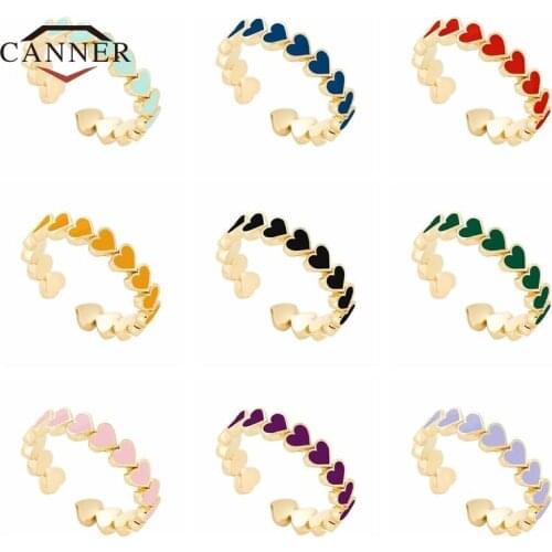 CANNER Exquisite Gold Color Copper Chain Rings For Women Girls Fashion Irregular Finger Thin Ring Gift 2021 Female Jewelry Party