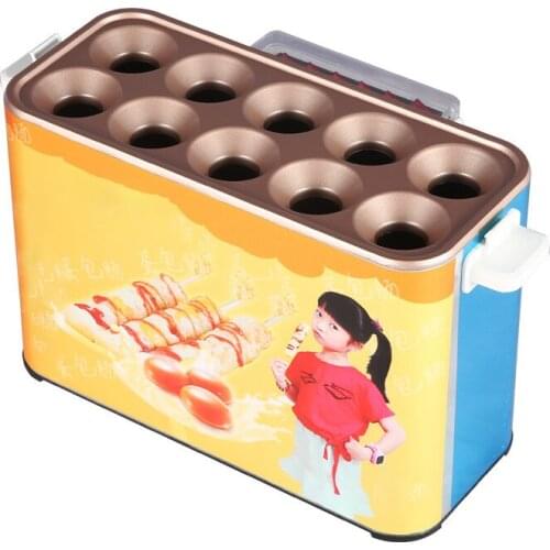 Commercial Egg Sausage Machine Ten-hole Egg Roll Maker Breakfast Snack Machine Electric Egg Sausage Making Machine YM-DCJ