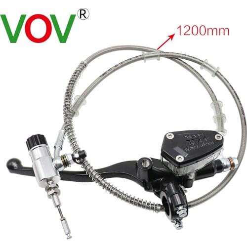 VOV Motorcycle Hydraulic Clutch Kit Left Right Handle Levers Oil Hose Master Cylinder Rod General Accessories For Honda Yamaha