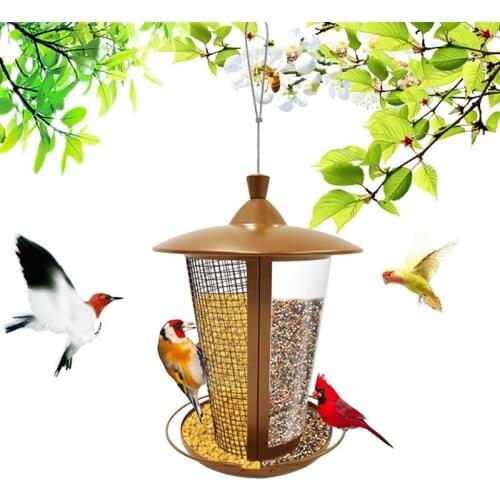 Bird Feeder 2 In 1 Wild Bird Feeders For Outside Metal Bird Feeder For Outdoor Hanging House Seed Feeder For Garden Yard Decor