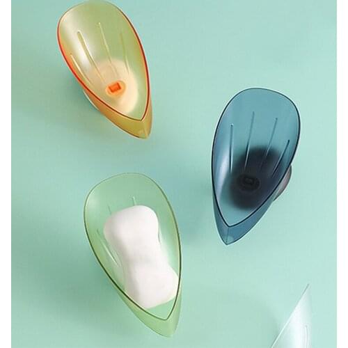 Creative Soap Holder Quick Drain Fixed Firmly Soap Storage Rack No Water Accumulation Restroom Lotus Leaf Shape Soap Box Gadgets