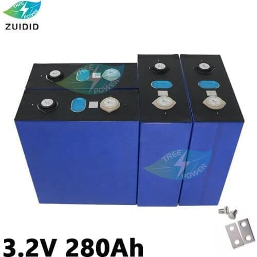 3.2V 280Ah square lifepo4 battery DIY 12V 280AH rechargeable prismatic battery pack for electric scooter RV solar storage system