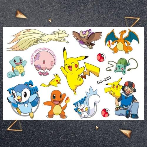 Hasbro Little yellow duck Children Cartoon Temporary Tattoo Sticker For Boys Cartoon Toys Waterproof Party Kids Gift