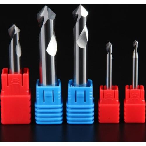 LIJUN 3mm 4mm 6mm Aluminum HRC55 Carbide Steel Point Angle 90 Degree Spot Drill Bit for Machining Hole Drill Chamfering Tools