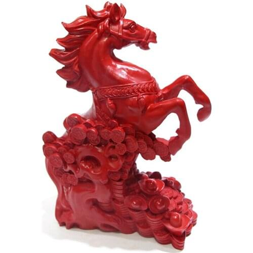 Immediately get rich cinnabar instant shadow household craft sculpture twelve zodiac horse jewelry
