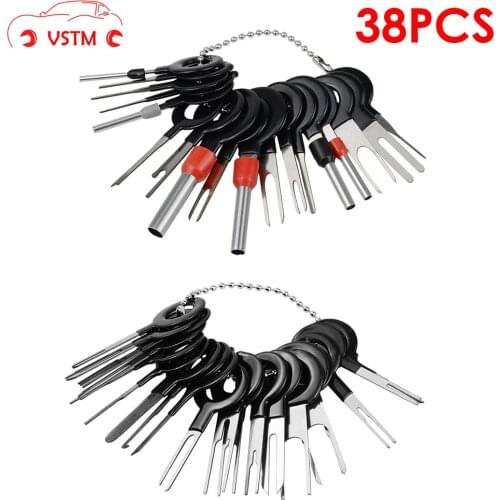 38Pcs/Set Car Pin Extractor Terminal Removal Tool Set Electrical Wiring Crimp Connector RemoverHand Tool Kit