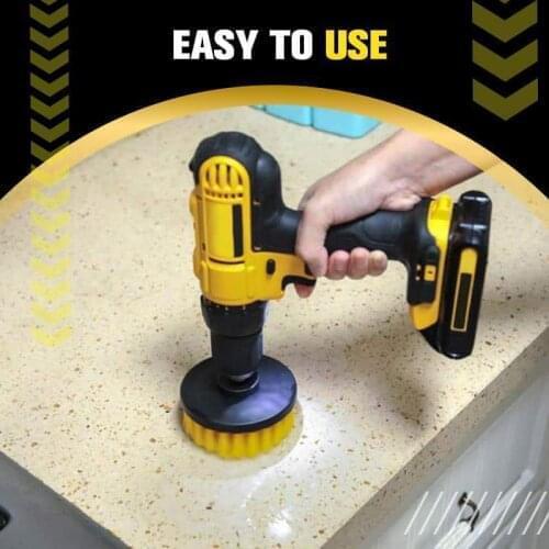 Drill Brush Set All Purpose Cleaner Scrubbing Brushes for Bathroom Surface Grout Tile Tub Shower Kitchen Auto Care Cleaning Tool