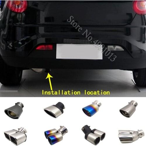 For FIAT Bravo 2011-2018 car stickers cover muffler exterior back end pipe dedicate exhaust tip tail outlet ornament 1pcs