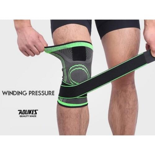1PC Sports Kneepad Men Pressurized Elastic Knee Pads Support Fitness Gear Basketball Volleyball Brace Protector
