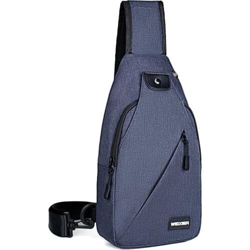 Weixier Male Women Nylon Waist Packs Sling Bag Crossbody Outdoor Sport Shoulder Chest Daily Picnic Canvas Messenger Bag