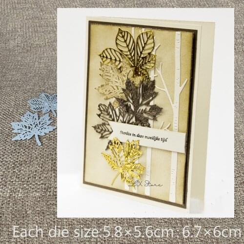 New Design Craft Metal Cutting Die die cuts 2pcs maple leaves decoration scrapbook Album Paper Card Craft Embossing die cuts