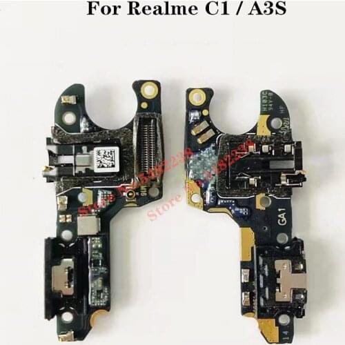 Original USB Charging Port Dock MIC Flex cable For OPPO Realme C1 A3S Quick Charge Charger Plug With Microphone Headphone Jack