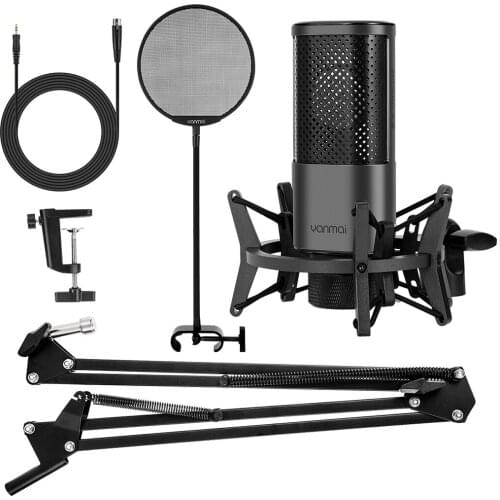 B2EF Professional Gaming Microphone Podcast Condenser Microphone Kit Compatible with Yanmai-X2-B Recording Vocals Instrument