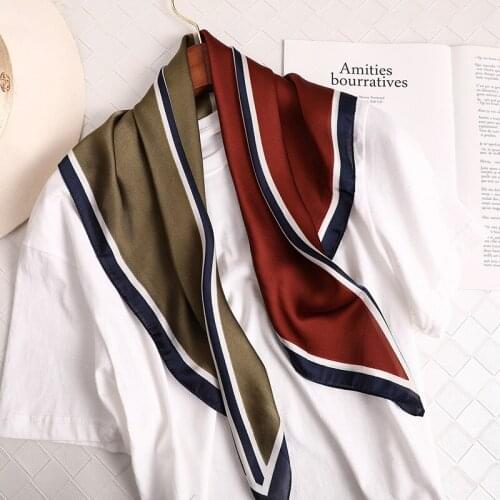 Luxury Brand Spring Autumn New Youya 70cm Square Female Fashion Printed Silk Scarf Chiffon Hijab Poncho Scarves Women Blanket