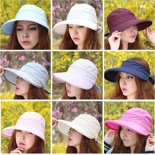 2019 New Summer Fashion Korean Style Bowknot Big Visor Cap Color Matching Beach Sun Hat for Women Chapeau Femme Ete