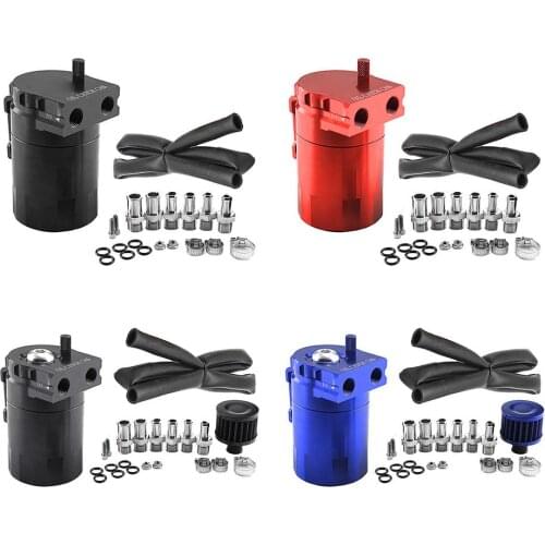 Universal Oil Catch Can Car Reservoir Tank Breather Filter Kit Aluminum Alloy Oil Can Breathable Oil Can Car Accessories