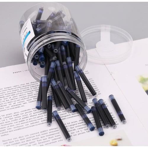 100pcs Jinhao Universal Erasable Blue Fountain Pen Ink Sac Cartridges 3.4mm Refills School Office Stationery