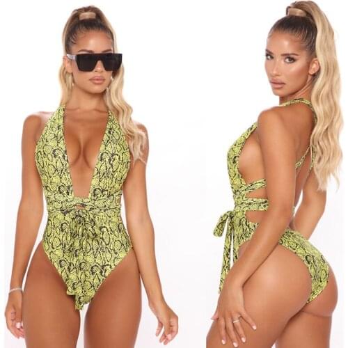 2021 Sexy Printing Swimsuit One-piece Swimsuit Women Swimwear Female Push up Bikini Set Swimming Wear for Bathing Suit Swimsuits