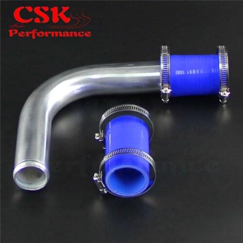 90 Degree 38mm 1.5" Aluminum Turbo Pipe Piping Tube + Silicone hose Clamps Kits Blue/ Black / Red
