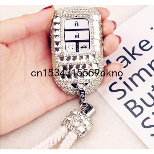 Key Bag Case For Honda ACCORD CR-V Avancier VEZEL Womens Creative Diamond Inlay Car Accessories