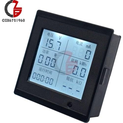 DC 6-200V 20A LED Digital Voltmeter Ammeter Wattmeter for Car Auto Multimeter Voltage Current Meter Power Indicator Tester 12V