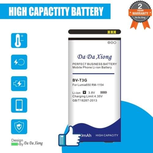Da Da Xiong 3500mAh BV-T3G BVT3G Li-ion Phone Battery for Nokia Microsoft Lumia 650 RM-1154 BVT3G free shipping
