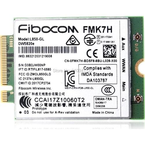 DW5820e L850-GL 4G module Full Netcom card 284DC FMK7H DELL 3540 3541
