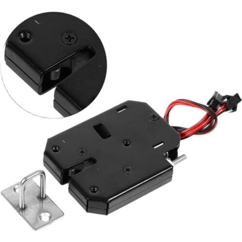 2PCS Hot Sale Simple 12V Electromagnetic Cabinet Lock Electrical Control Lock Cabinet Storage Lock Carbon Steel Black Padlock