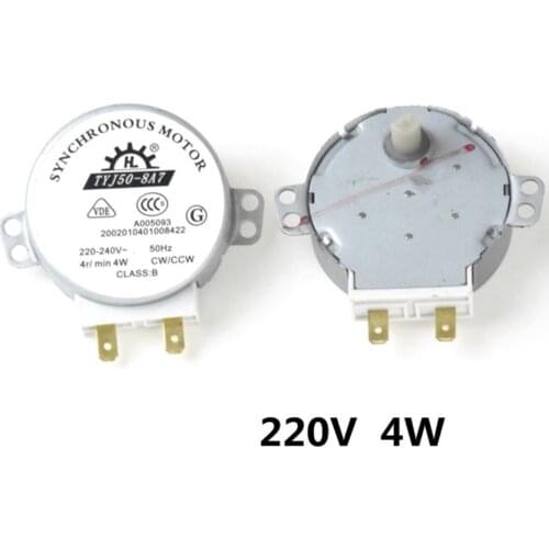 Hot Selling AC 220V-240V 50Hz CW / CCW Microwave Table Turn Synchronous Motor Table TYJ50-8A7 D Shaft 4RPM VEJ20 P20