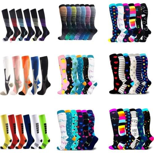 Dropship Compression Socks Multi Pairs Varicose Veins Crossfit Nurses Socks Soccer Outdoor Running Cycling Pressure Stockings