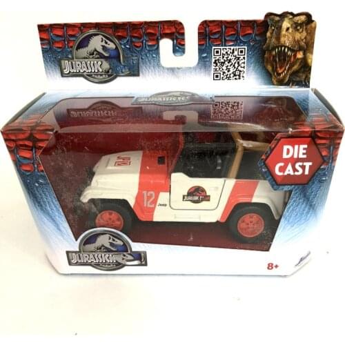 1/43 Scale Alloy Metal Diecast Jeep Jurassic Parks Vintage Classic SUV Auto Car Model Toy For Children Kids Gifts Collection