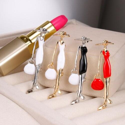 Fashion Jewelry Cartoon Girls Pattern Badge Brooch Collar Pins