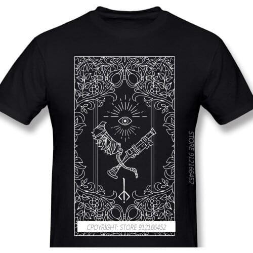 Men Bloodborne Halloween Horrible Games Black T-Shirts Born From Blood Eye Pure Cotton Tee Harajuku Daily Life