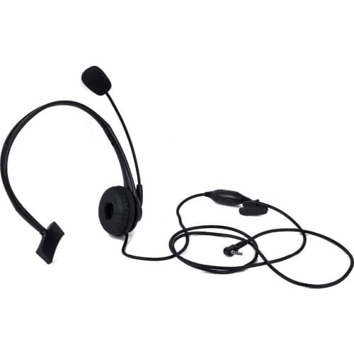 Overhead Earpiece Headset Boom Mic Microphone Noise Cancelling for Yaesu Vertex Radio 1pin 3.5mm