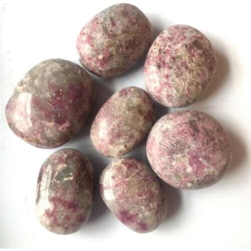 Natural Crystal Gemstone Stone Chakra Reiki polishing pink Plum Tourmaline Palm Stone for sale
