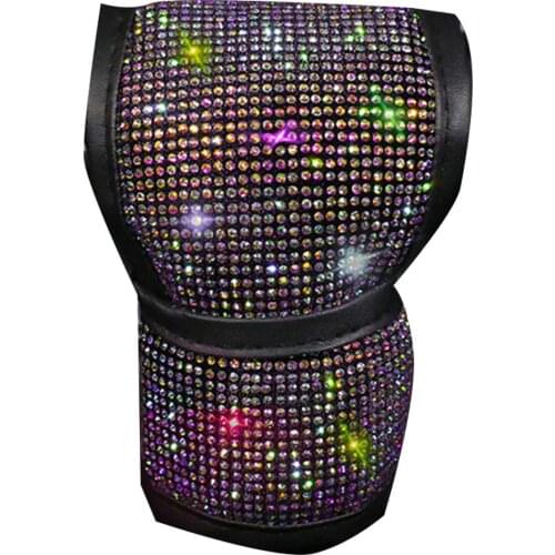 New Rhinestones Car Steering Wheel Gear Shift Cover Pad Auto Interior Accessories