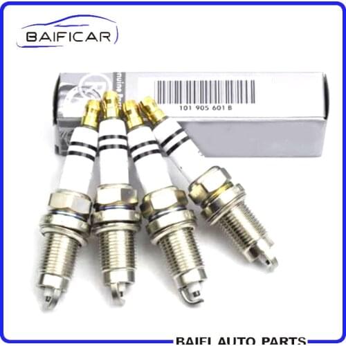 Brand New Genuine 4 Pcs Spark Plug Ignition Pug 101905601B F7HER2 For Audi A1 A3 V.W Golf Jet.ta Passat 2.8L Sko.da Seat 1.4T.SI