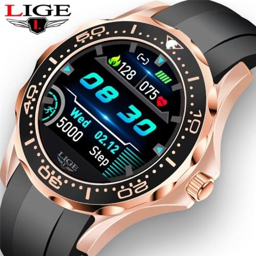 LIGE Original Men Smart Watch Men Sport Watch Call Reminder Fitness Tracking IP67 Waterproof Women Smartwatch For Android iOS