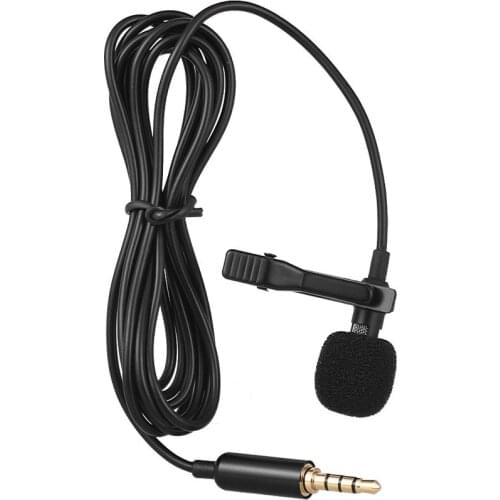 EY-510A Mini Portable Clip-on Lapel Lavalier Condenser Mic Microphone for iPhone iPad Android S DSLR Camera Computer PC Laptop