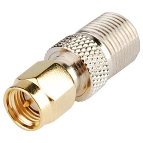 RF coaxial coax adapter SMA male to F female,silver