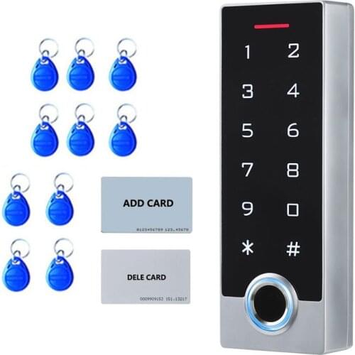 RFID Access Control touch Keypad Card Reader metal shell rainproof anti-hit 200 fingers / 10000 card users