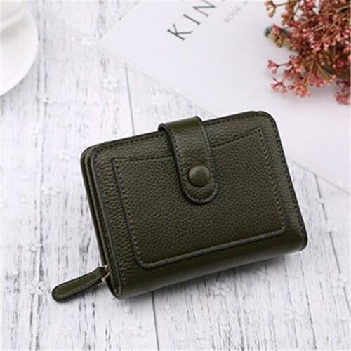 Luxury Women Wallets Luxury Brand Small Mini Coin Purse Hasp Card Holder Lady Solid Clip Wallet Zipper Female Leather Buckle
