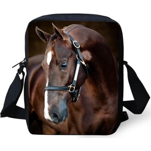 Cute Horse 3D Print Crossbody Bag Women Designer Men Messenger Bags Small Casual Shoulder Bag Bolsa Feminina For Girls Mini