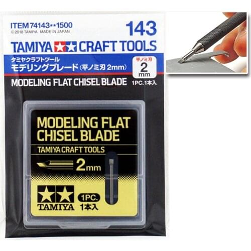 Tamiya 74143 Modeling Flat Chisel Blade 2mm Plastic Model Tool Craft Tool Series