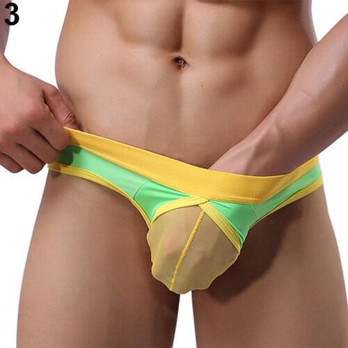 80% Hot Sale Men Sexy Breathing Underwear Thong Briefs Bulge Pouch G-String Shorts Underpants