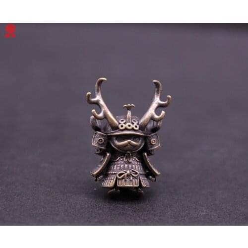 1PC Warrior Deer Retro Brass Copper EDC Paracord Beads Lanyard Pendants Knife Beads Umbrella Rope Cord Necklace Bracelet Beads