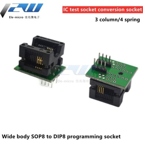 1pcs Wide body SOP8 to DIP8 IC test socket conversion socket 200MIL/208MIL 25 series burning socket