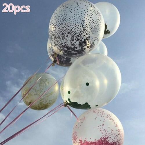 12 Inch Transparent Balloon Confetti Sequins Latex Balloons Banquet Decoration Birthday Party Wedding Festival Decor