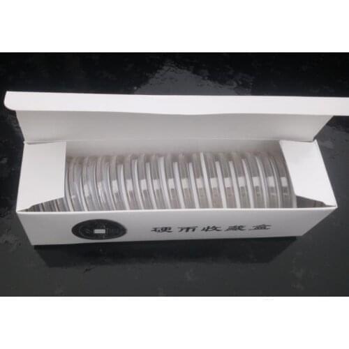 20pcs/set Clear Coin Capsules Caps Transparent Coincapsules For Coins Protective box 100Set SN842